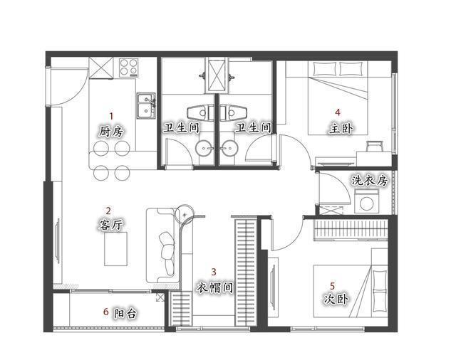兄弟俩|兄弟俩合资买套小公寓,没有多余的家具,全屋黑红灰看起来很高级