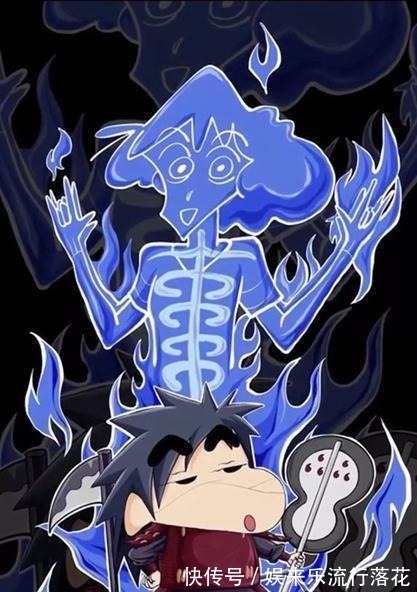 宇智波斑|《火影忍者》变蜡笔小新画风,召唤不同的须佐能乎,大蛇丸超搞笑