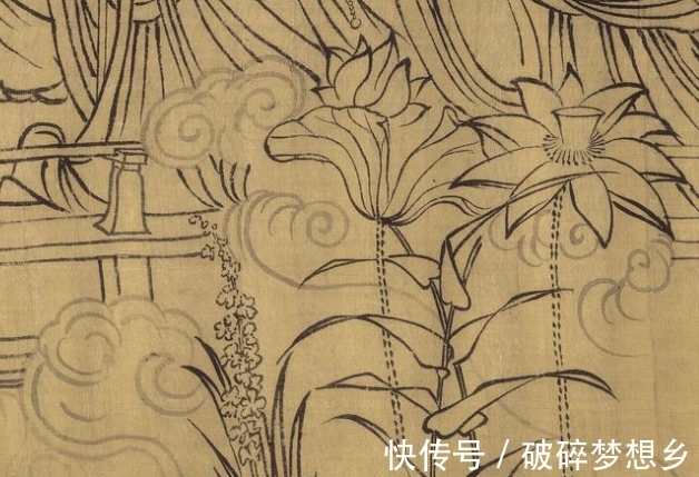 武宗元#满墙风动的众神，白描人物画范本——武宗元《朝元仙仗图》