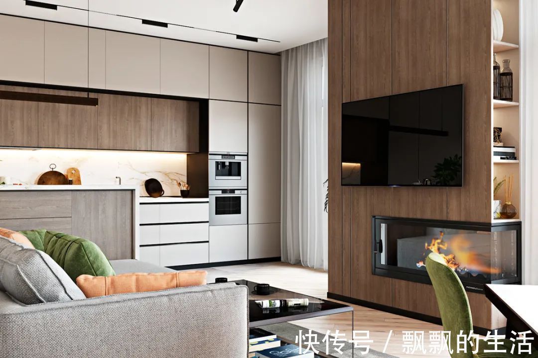 温馨|100㎡现代简约,不规则的三房户型,开放式格局,自然而温馨