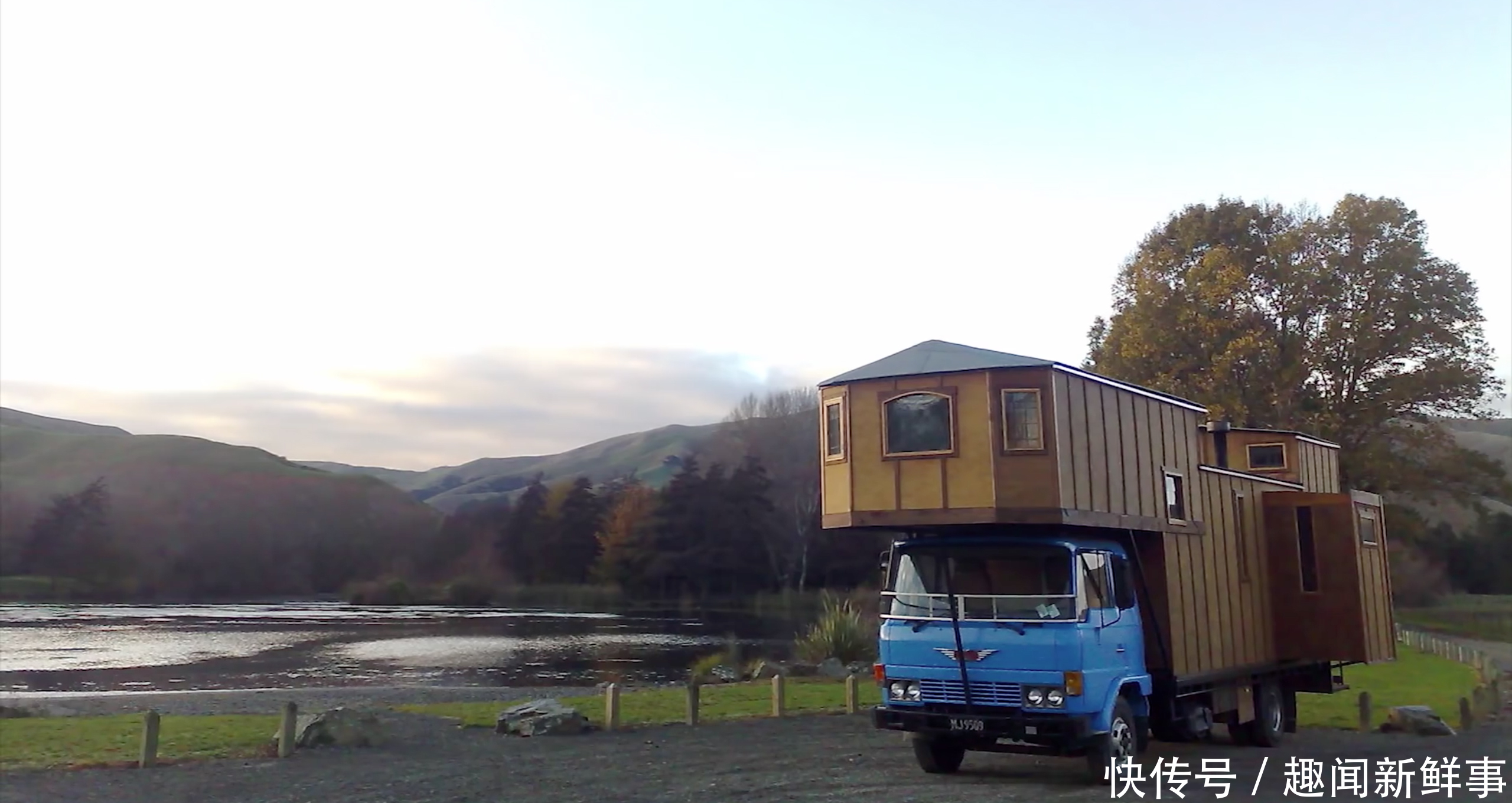 烤箱|英国一对夫妇将旧卡车改装成豪华房车,带着房子去旅行,真香
