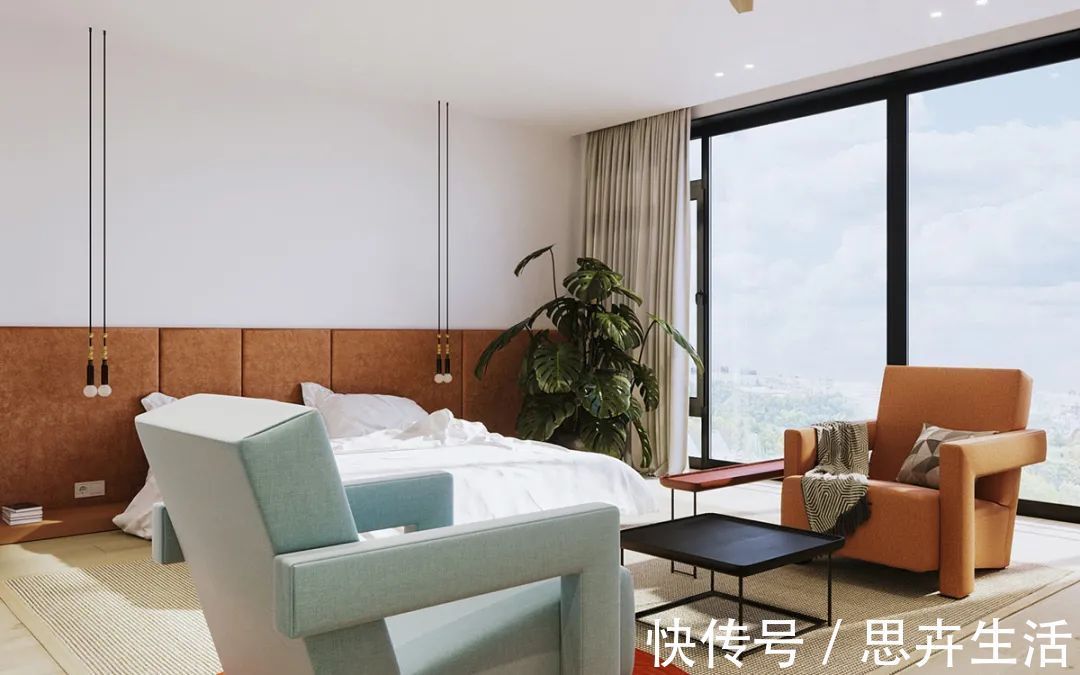 墙面|140㎡现代极简,大胆撞色设计,简约清新布置,年轻人的高级感