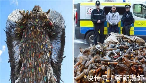 雕塑家@世界上最吓人的雕像,用10万把刀打造,每把背后都是一名遇害者