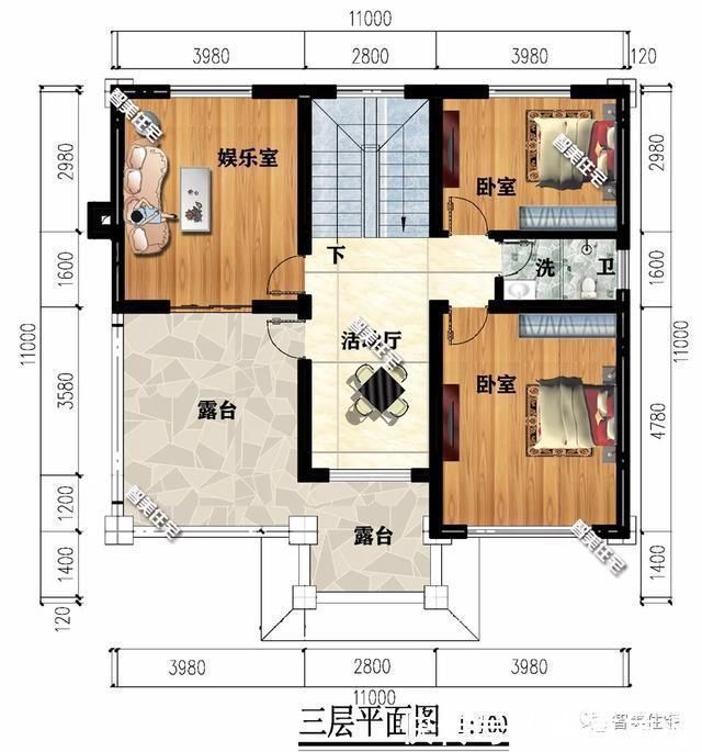 别墅|11×11米农村别墅，外观简约时尚，布局完美无可挑剔