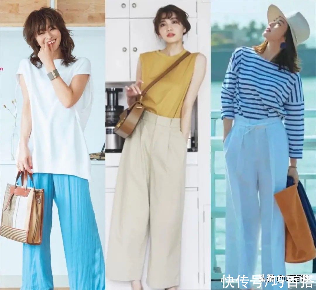 轻薄|早秋不知道怎样穿？试试遮肉阔腿裤呗，放肆吃也不用害怕身材走样