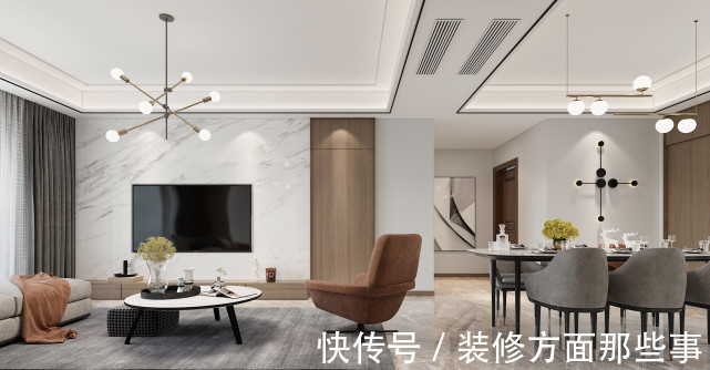 装修|126平现代简约三居室,格调大方,线条轻爽明快