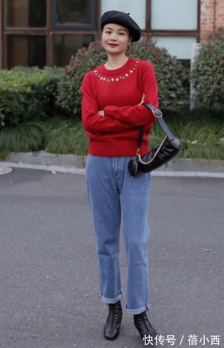 针织衫|建议小个子女生多穿“九分裤”,配短靴、乐福鞋都很美,值得参考
