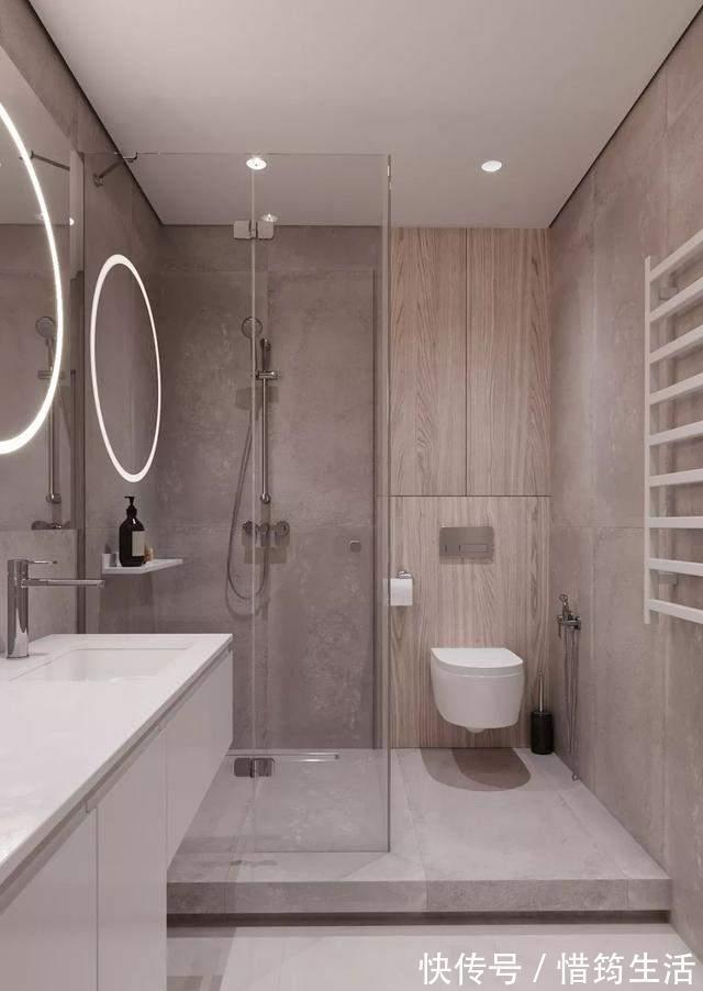 卫生间|男主47平精致小家:拥有独立衣帽间,卫生间干湿分离,太帅气了!