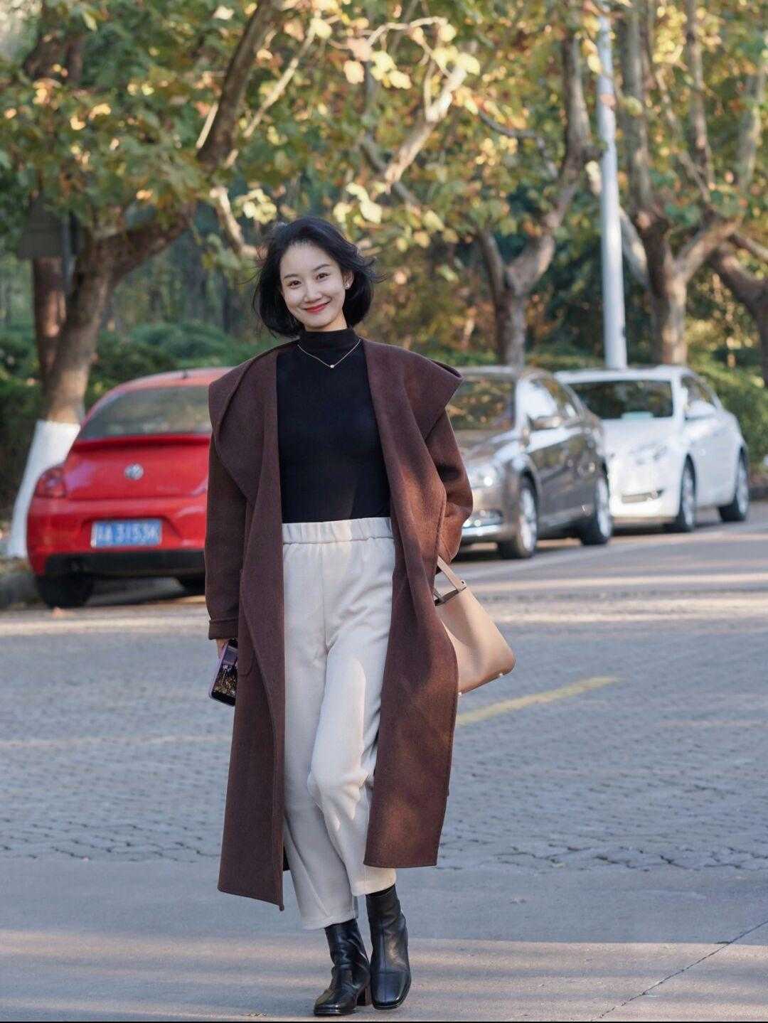 搭配|冬天的微胖女生穿搭模板,简约大方不做作,实用又很保暖