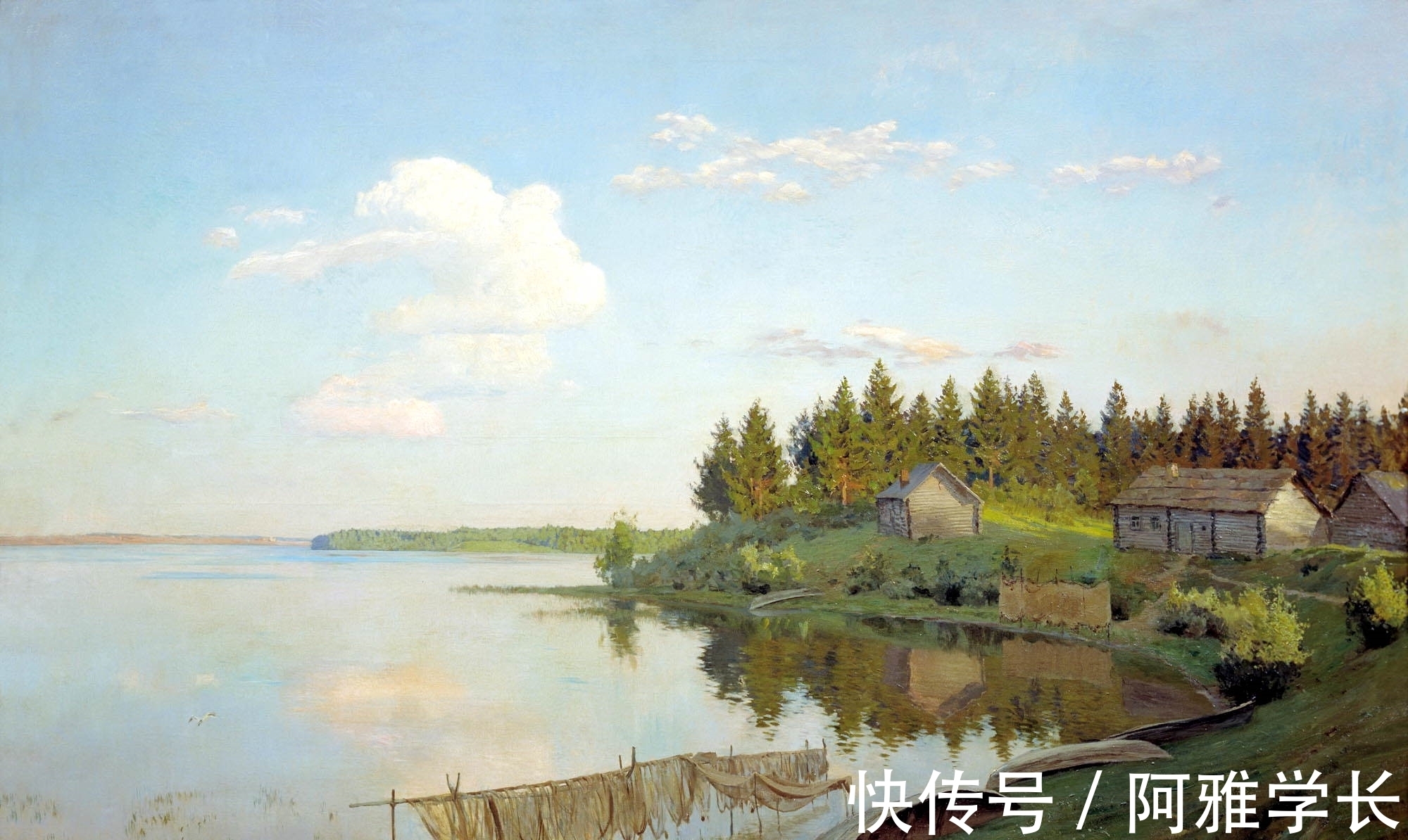 忧郁美|列维坦:一向以忧郁美画风著称,但也画过几幅艳丽愉悦的风景油画