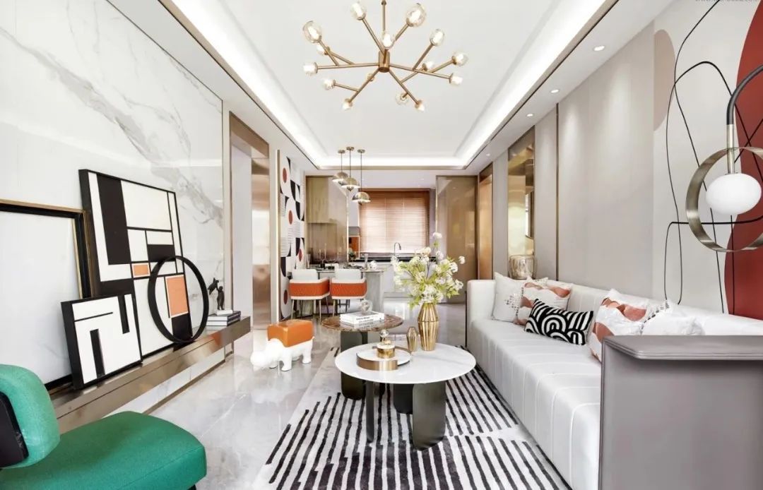三室两厅轻奢风格,打造优雅的时尚典范|黄石装修 | 装修