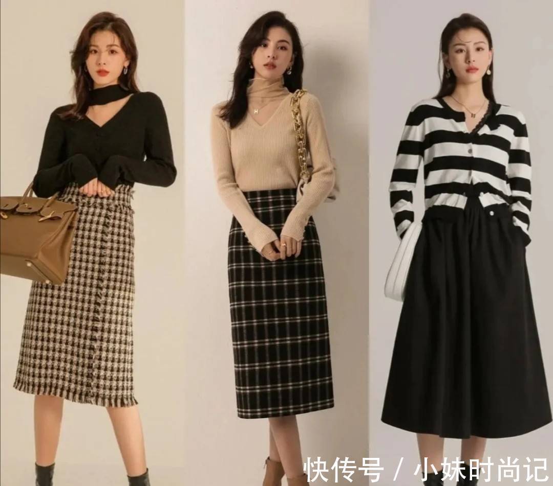 裤子|冬天穿“裤子”太普通了!时髦女人还是穿“半裙”,温婉动人