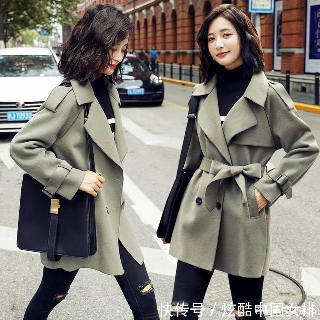 秋冬后天寒,一件“港风毛呢小风衣”就派上用场了,高雅又吸睛