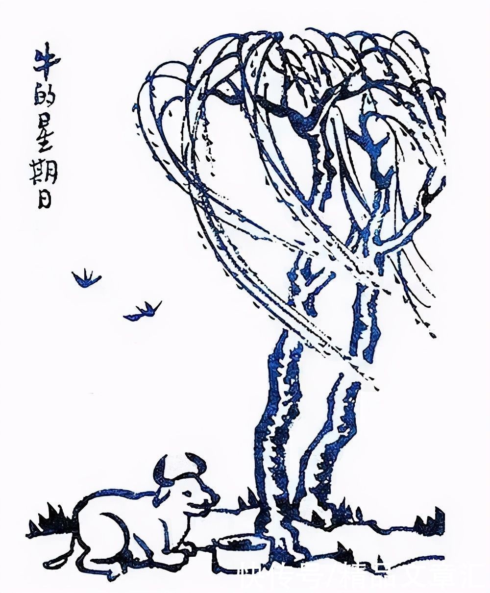 丰子恺的“牛画”，喜庆传神