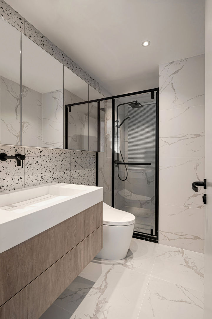 洗衣机|89㎡原木白加黑，只拆一面墙全屋都亮了，一屋子的柜子都藏着心机