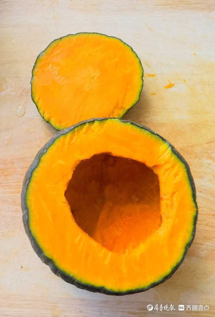 壹粉食堂|哇，美味极了！高颜值的南瓜蒸蛋上桌咯，你学会了吗？