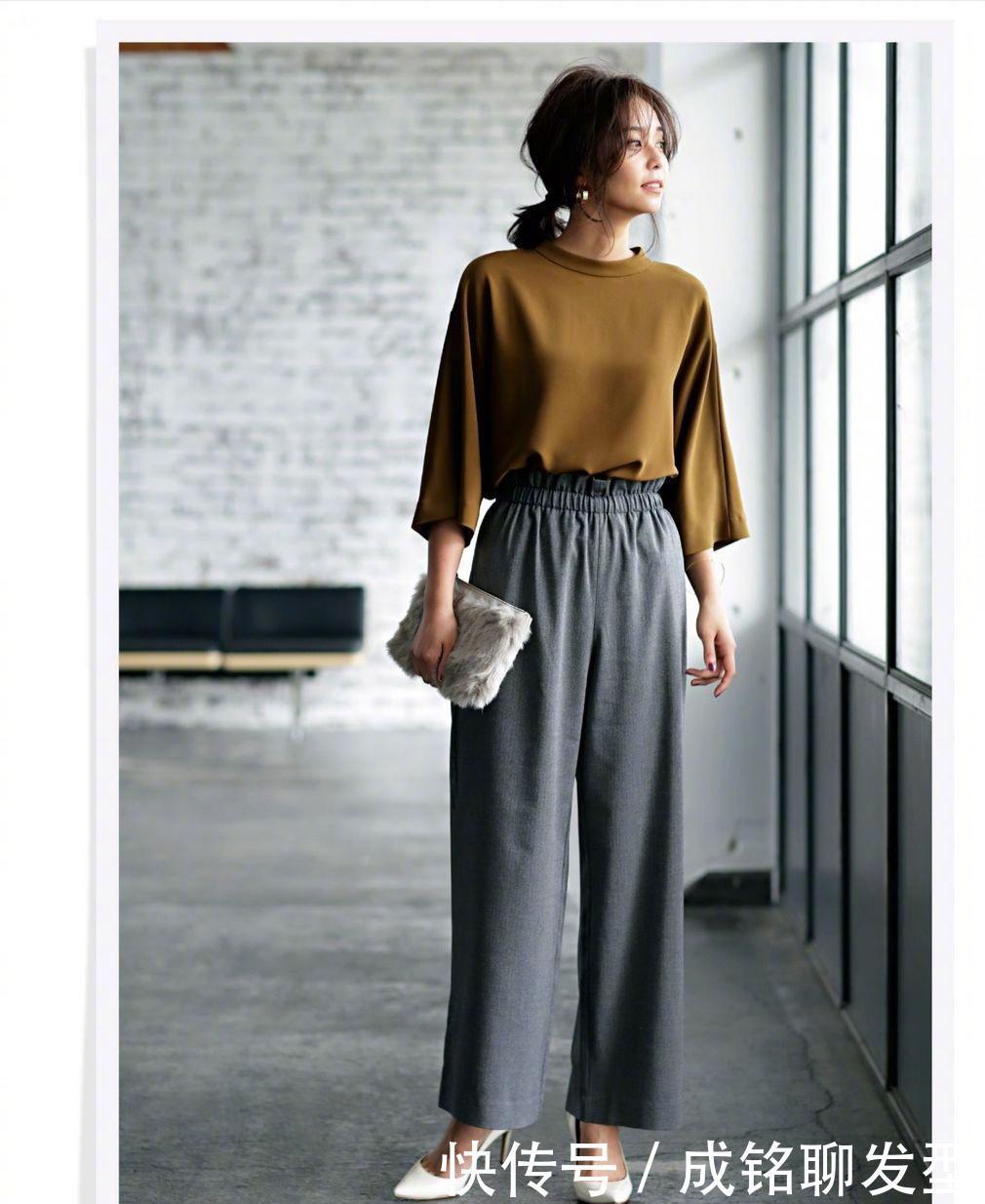 穿搭|40+的女人别总穿“裙子”,试试这几款阔腿裤,显瘦遮肉又百搭