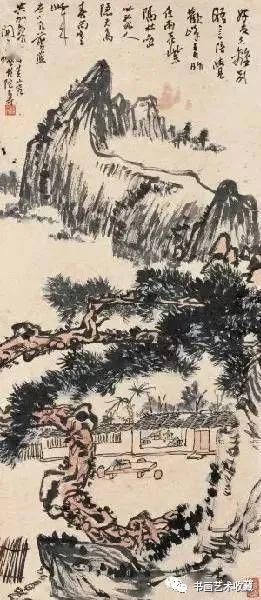  溪山烟雨|国画名家：潘天寿山水画50幅赏析