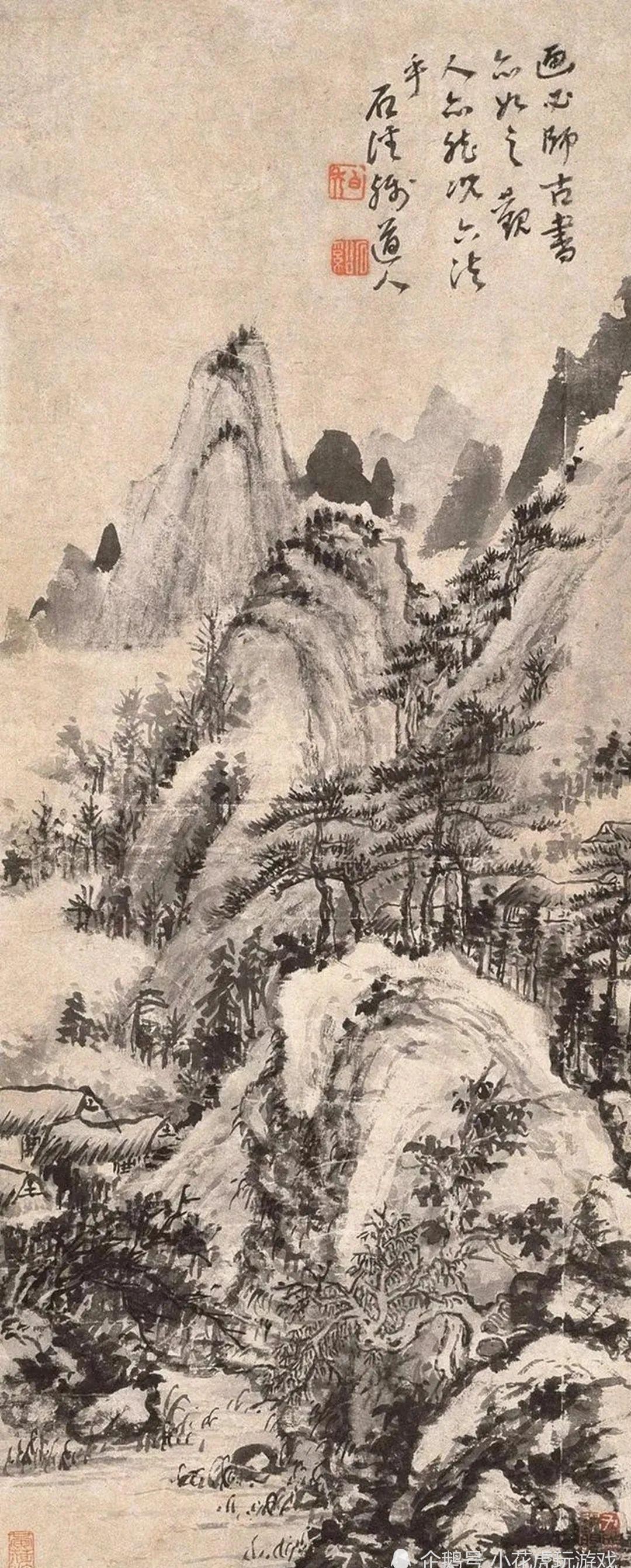 他是明朝后人,却对康熙万分敬仰,他出家为僧,却成为一代画坛巨匠