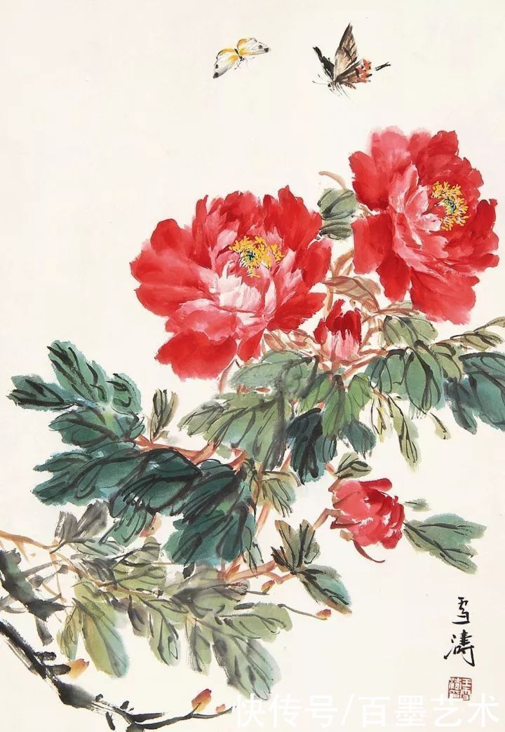 小写意|唯有牡丹真国色!小写意牡丹画150幅,美醉了