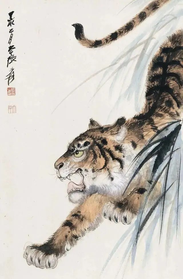 虎图#齐白石把虎画成“病猫”,为什么卖出2800万高价?