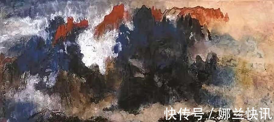 刘海粟!刘海粟的国画,画风让人叫绝,怎么会有这种绚丽神奇的颜色