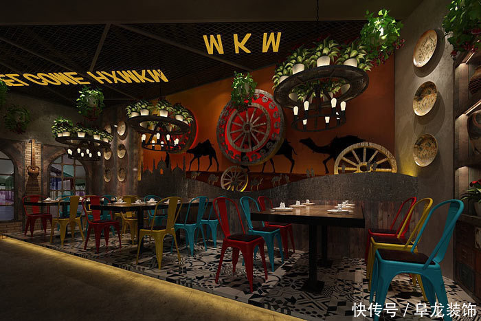 西域风情主题餐厅设计,西域风情工业风