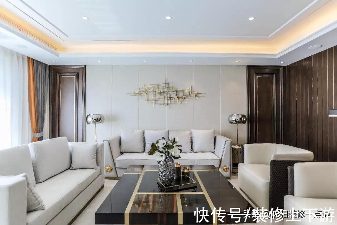 理石|227平现代轻奢装修实景图