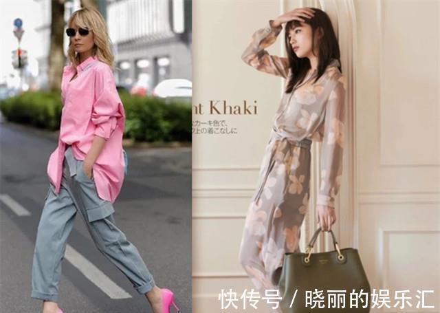 左图 只知道灰色高级,没想到与粉色搭配后,更显温柔与知性