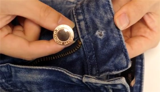 牛仔裤扣子掉了不要扔，30年老裁缝教我一招，比原来更漂亮更牢固