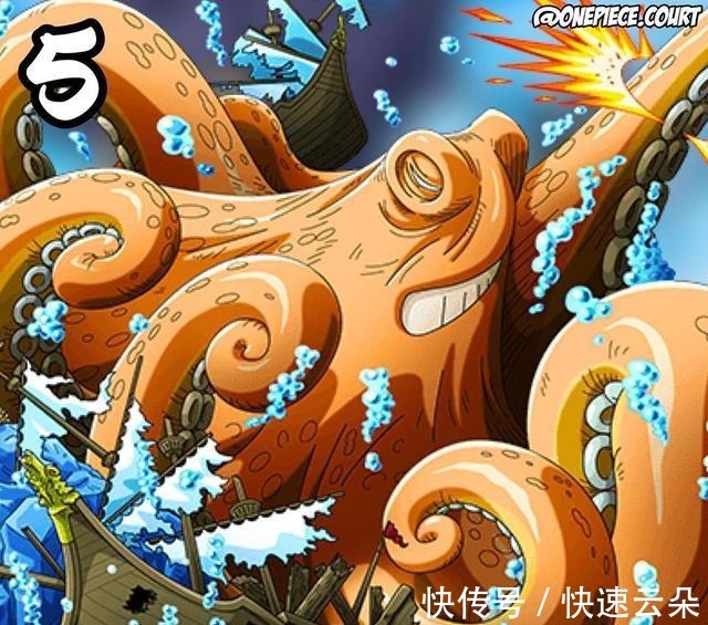库拉肯|海贼王中最高大的10个生物,庞岛的人造龙垫底,象主有几万米高