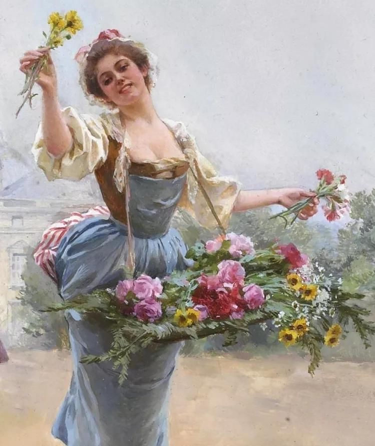 有着浪漫情怀的法国画家，画出女人如花