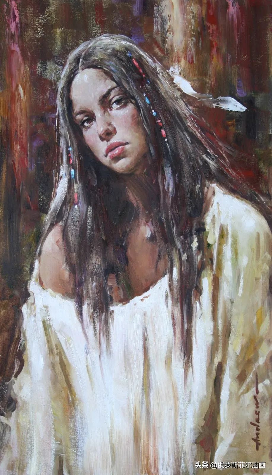 赏读&奔放美艳,活力无限~俄罗斯画家安德鲁的油画作品赏读