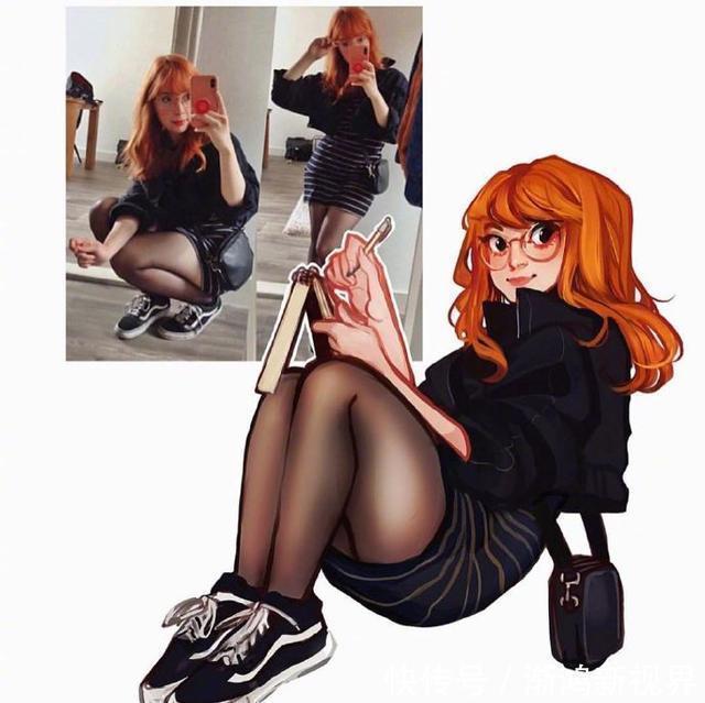 画师|这位画师把自己的每日穿搭画成插画,吸引了百万粉丝关注