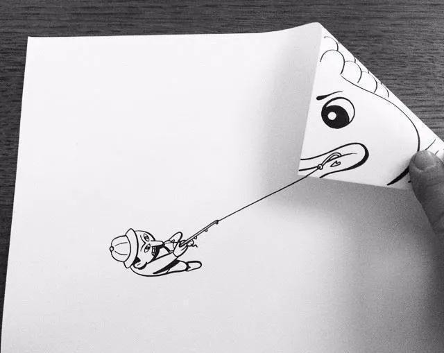 插画#一张纸玩起了3D游戏,网友评论只有无聊又有才的人才能做到