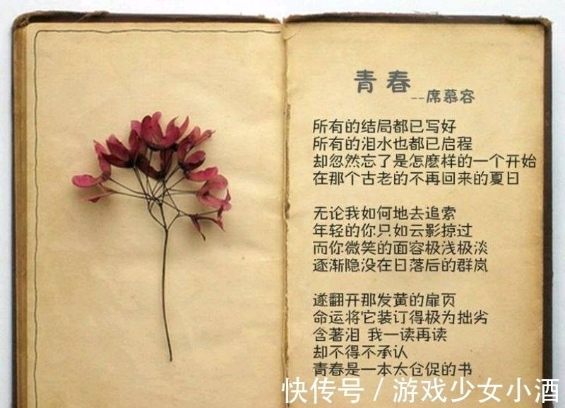 青丝暮成雪$席慕蓉笔下很感人的一首诗,短短十三行字,写尽了大多数人的青春