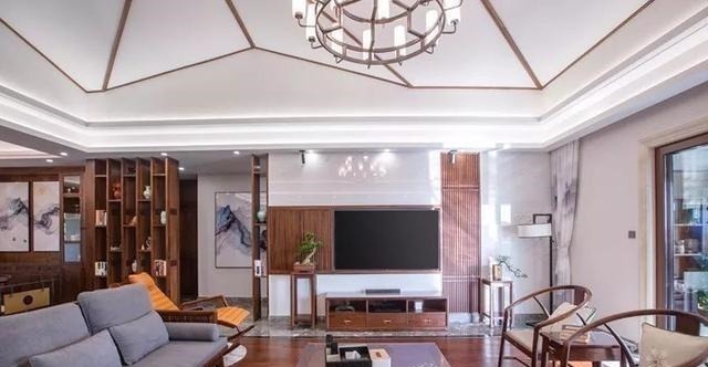 展示柜|新中式客厅电视墙,儒雅端庄,华丽大方!新中式客厅电视墙,儒雅端庄,华丽大方!