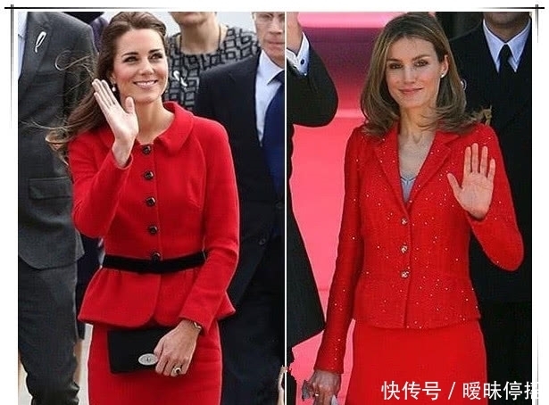凯特|凯特王妃和西班牙王后撞衫,从长裙到婚纱,还是年轻有优势