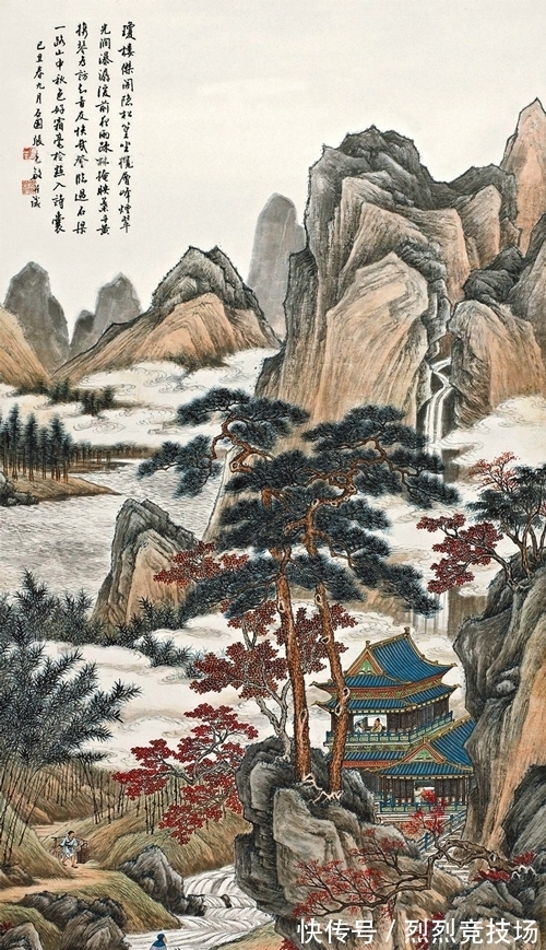 技法!常见题材也可以画出新鲜感,张石园绘《携琴访友》