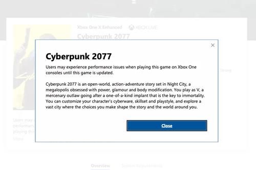玩家|玩家在微软数字游戏商店购买《赛博朋克2077》时会收到bug警告