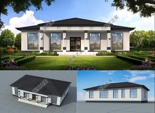 露台|长方形自建房设计平面图,第二款带车库和土灶房,看看是不是你要选的