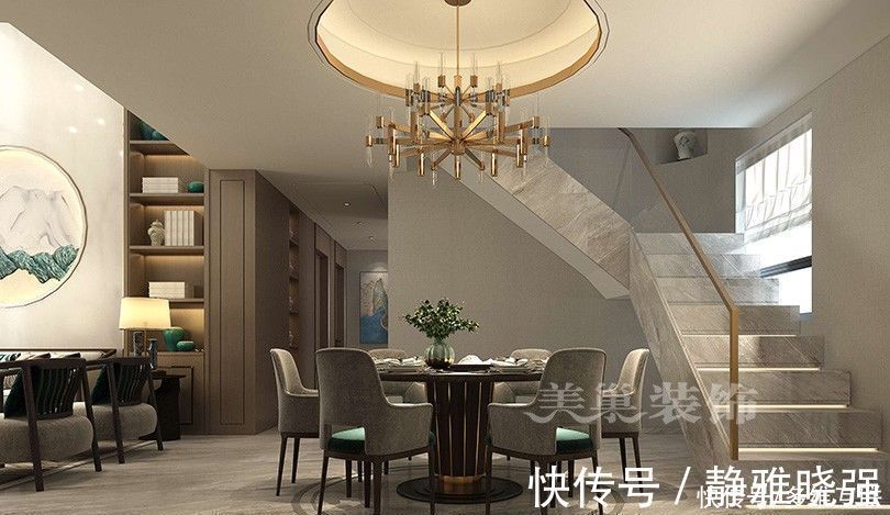 轻奢|300㎡轻奢新中式风格,素雅有格调,超凡脱俗的别墅之家