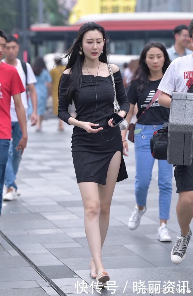 夏日清凉穿搭，黑色修身短裙惹人偏爱，时尚高级又显身材