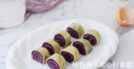 高颜值的紫薯鸡蛋卷,比蛋糕松软,好吃还好看!