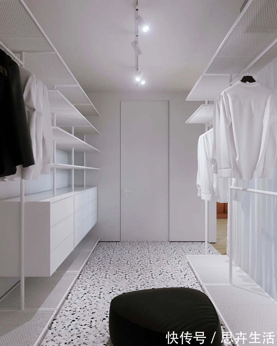 墙面|140㎡现代极简，大胆撞色设计，简约清新布置，年轻人的高级感