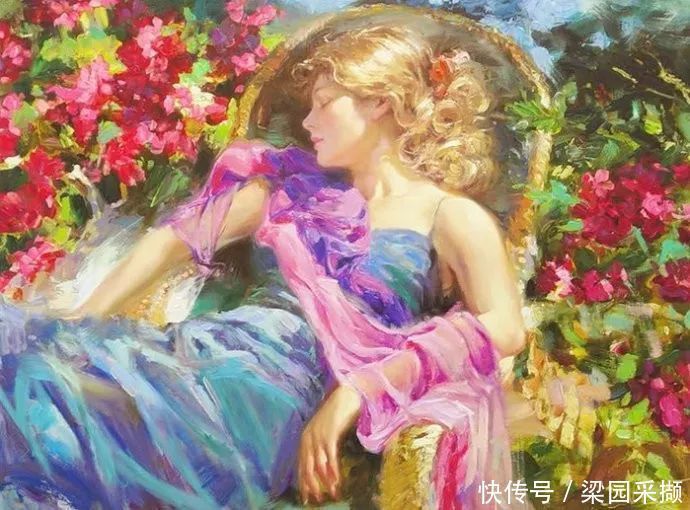 光影|油画里,光影中的美女,一美千年!