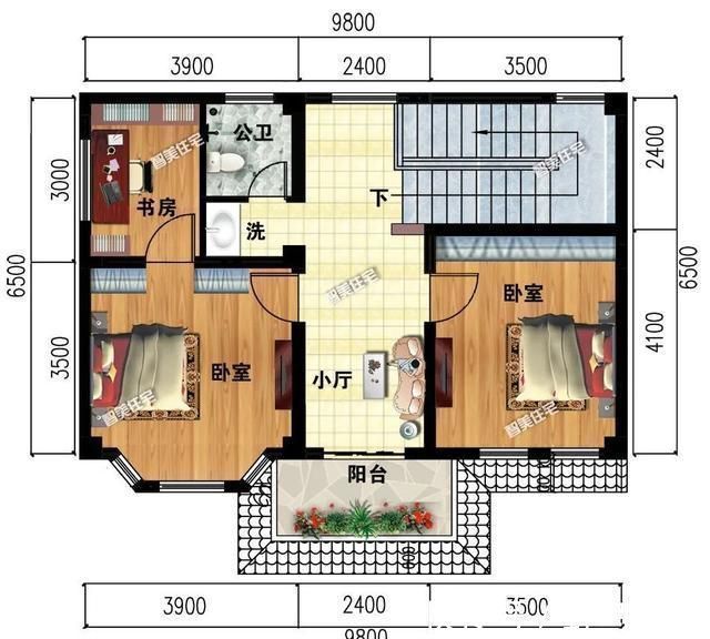 两厅|占地面积不到90平米的小别墅，款款颜值高，造价18万赚大发了