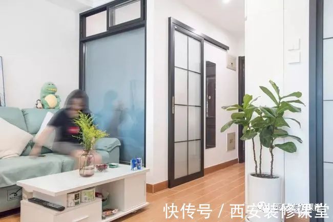 鞋柜|55㎡一室改两室,麻雀虽小五脏俱全