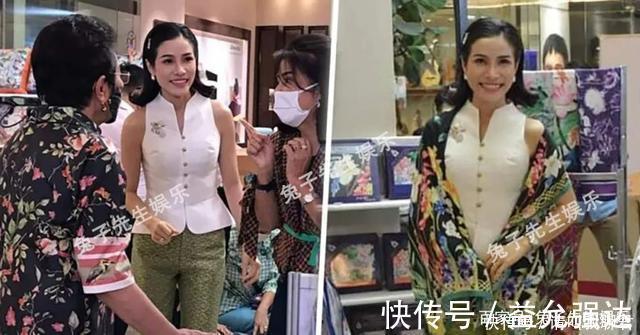 泰式|35岁诗妮娜贵妃终于留长发了!穿露肩马甲配阔腿裤,这造型太飒了