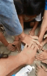 |搞笑GIF:今天视察老婆工作,我只能薅你的头发了